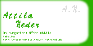 attila neder business card